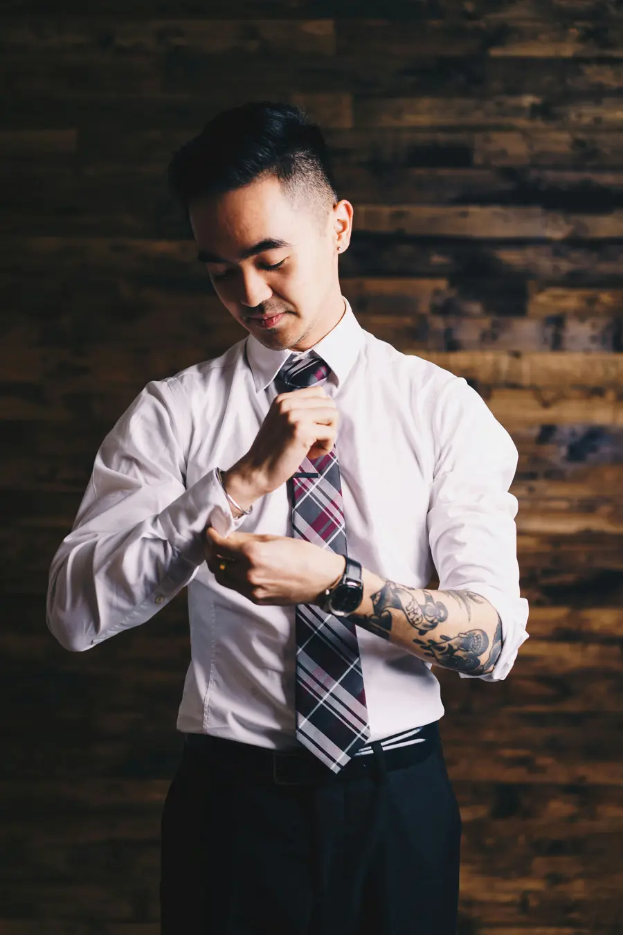 Tailored shirt alterations in Manchester studio